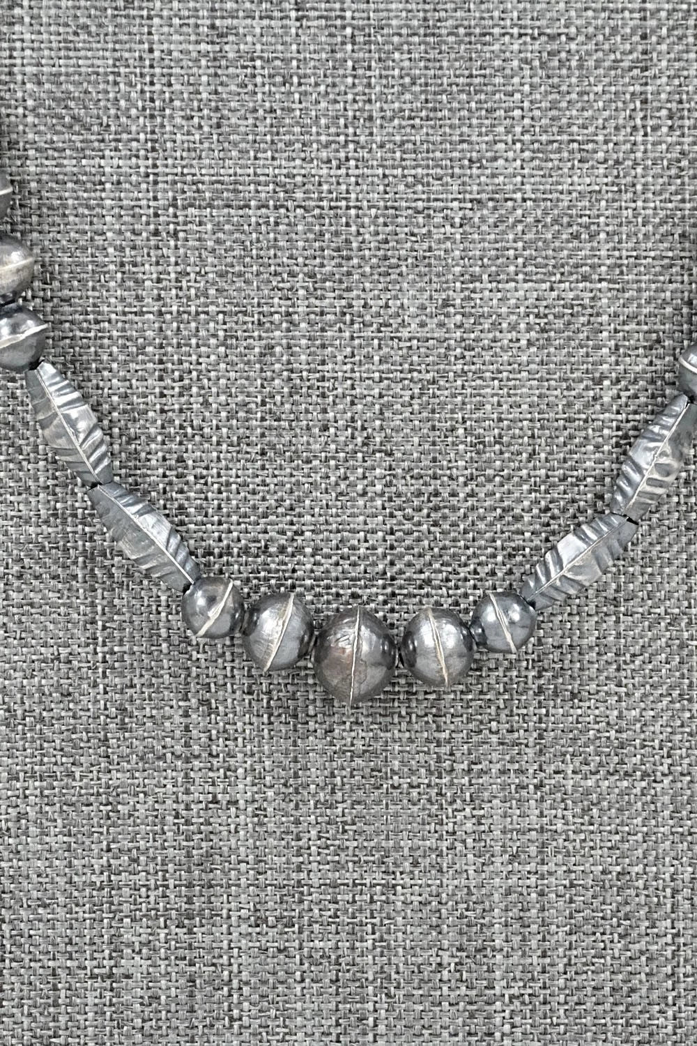 Sterling Silver Navajo Pearl Necklace 22" - Vintage