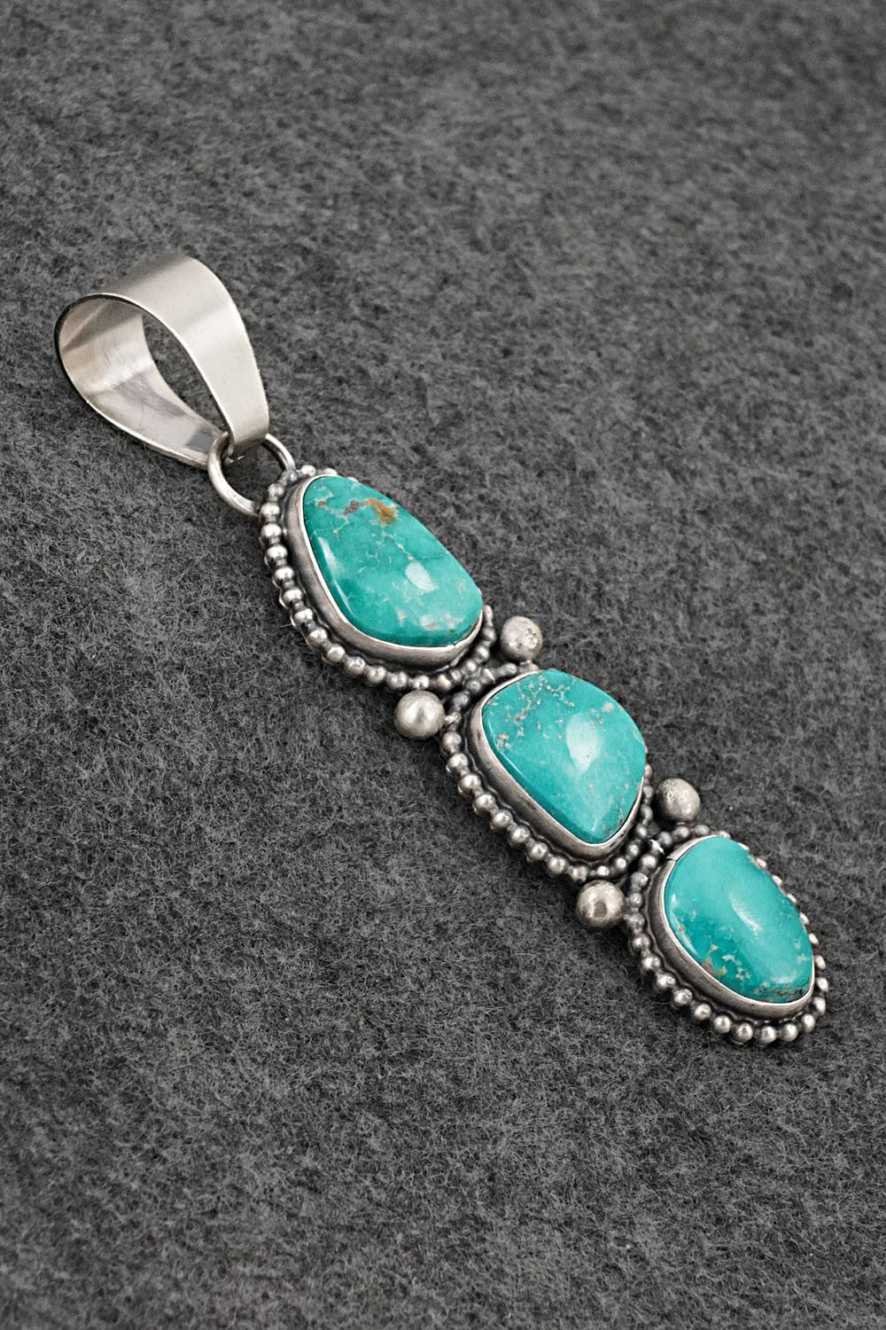 Turquoise & Sterling Silver Pendant - Randy Billy