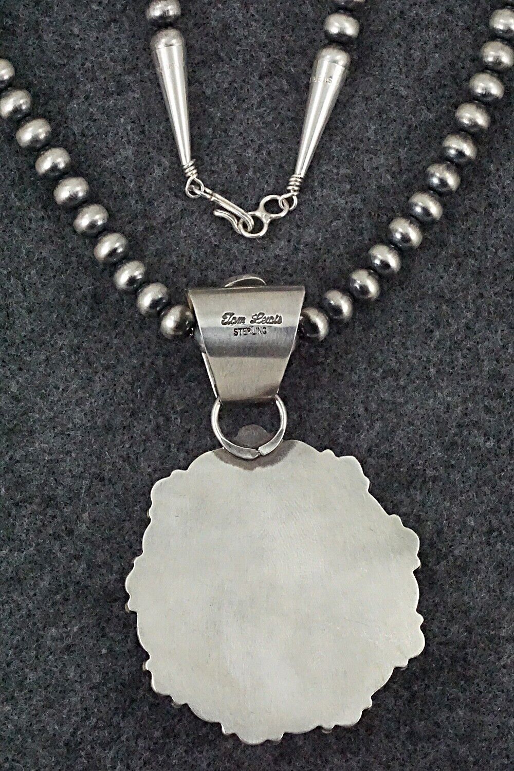 Turquoise, Coral & Sterling Silver Necklace - Tom Lewis