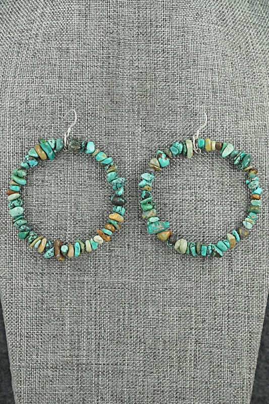 Turquoise & Sterling Silver Earrings - Doreen Jake
