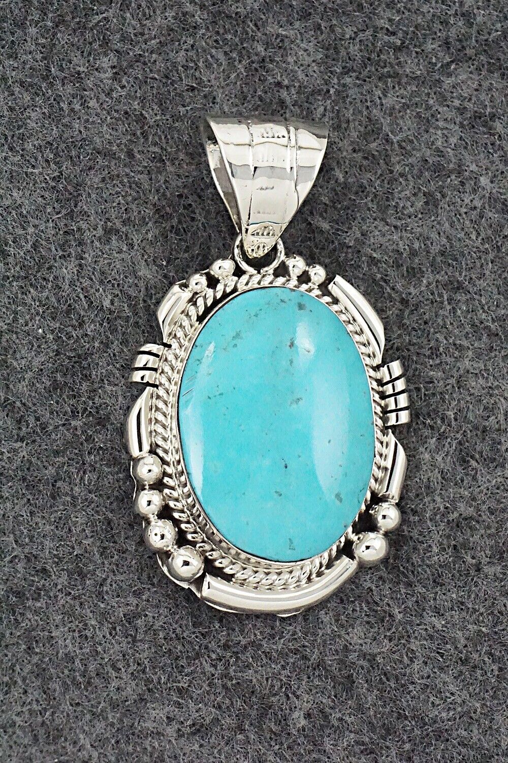 Turquoise & Sterling Silver Pendant - Charlene Yazzie