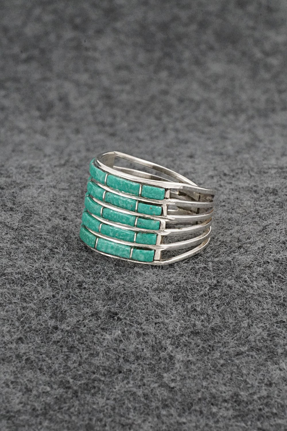 Turquoise & Sterling Silver Ring - Jamie Johnson - Size 9