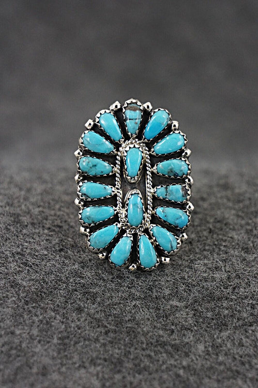 Turquoise & Sterling Silver Ring - Zeita Begay - Size 8.25