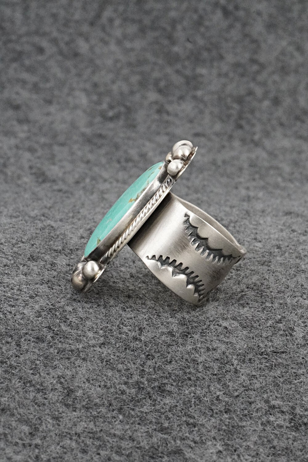 Turquoise & Sterling Silver Ring - Kathleen Livingston - Size 7