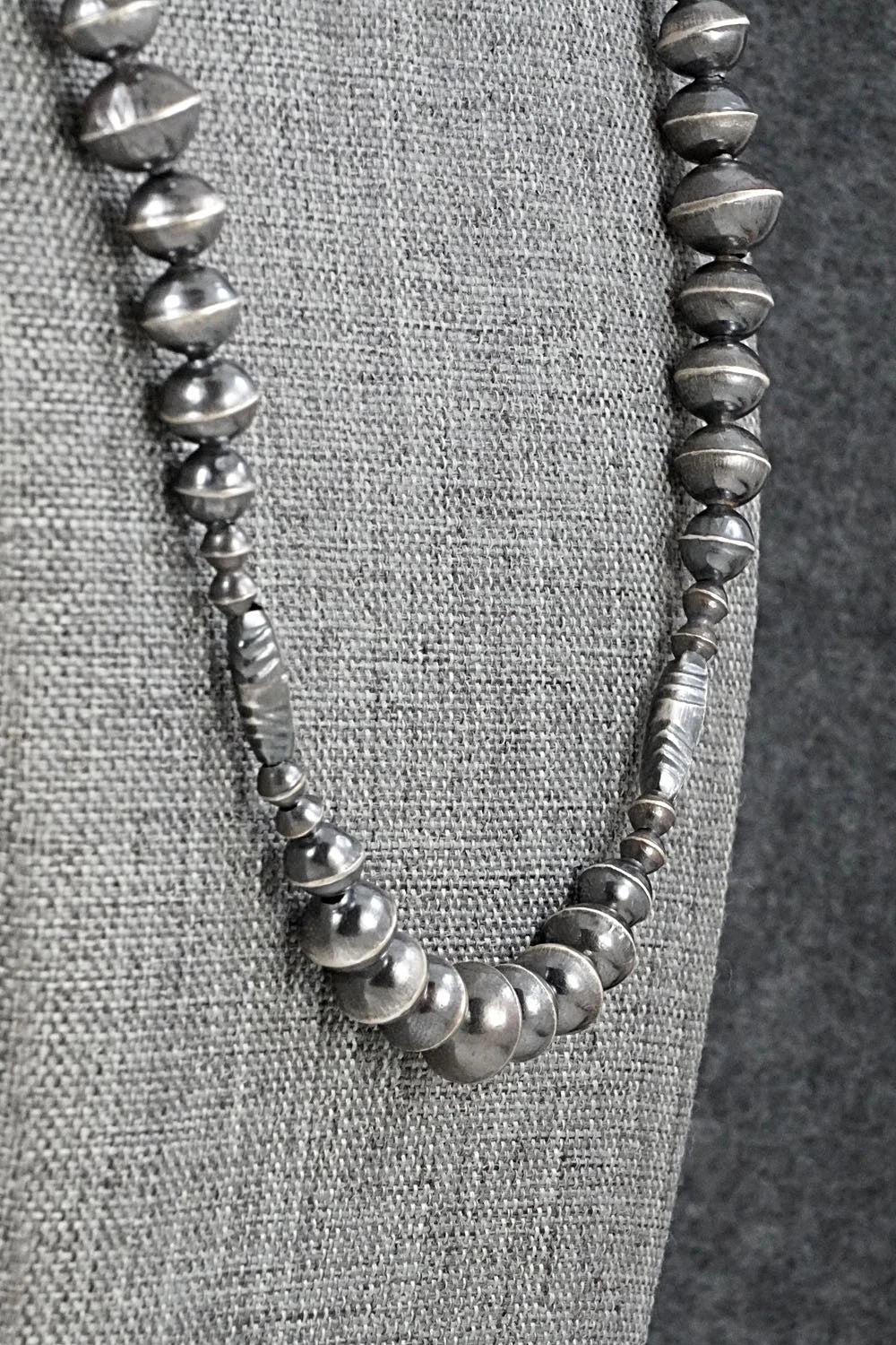 Sterling Silver Navajo Pearl Necklace 20" - Vintage