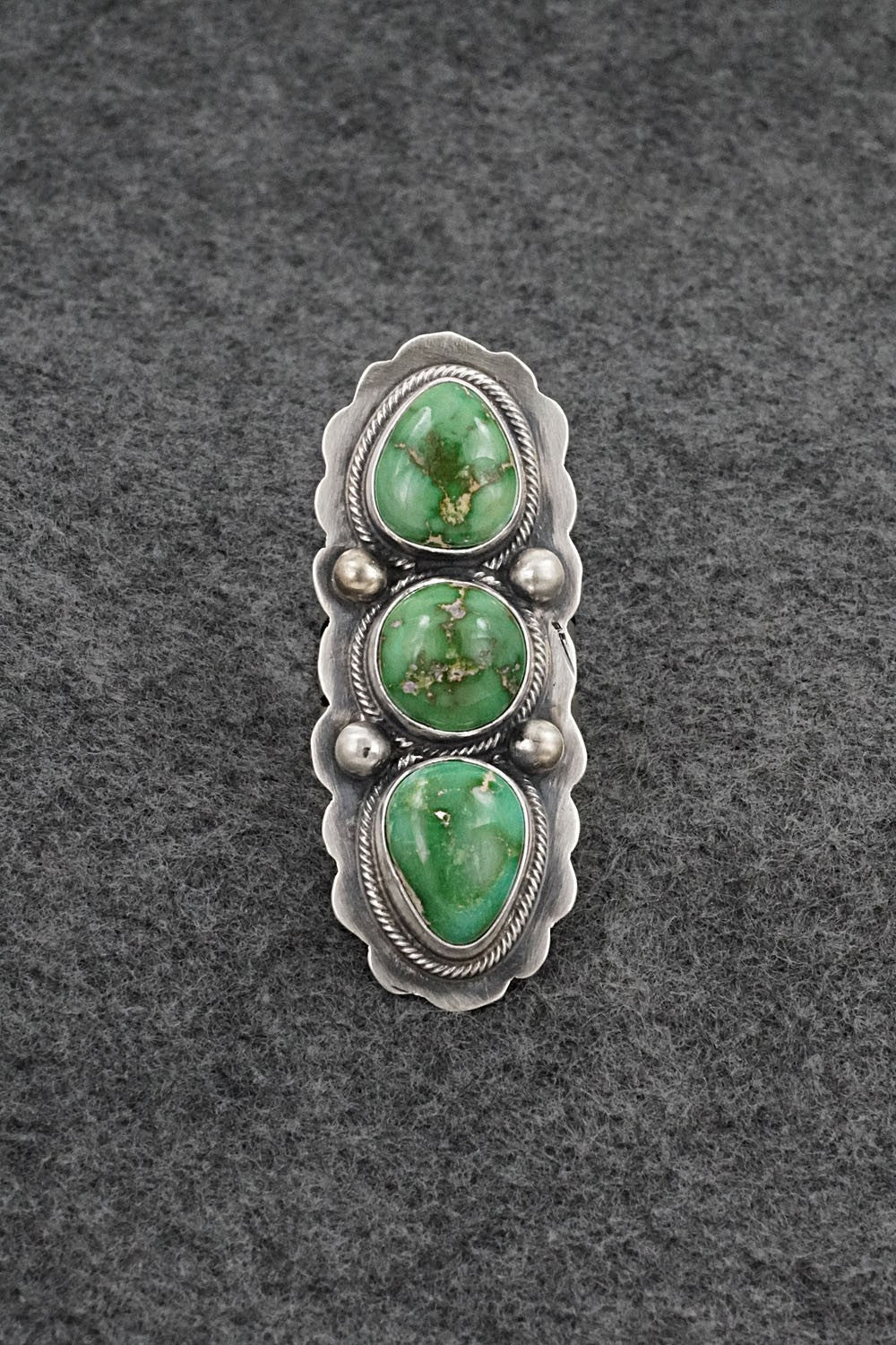 Turquoise & Sterling Silver Ring - Kathleen Livingston - Size 8.5