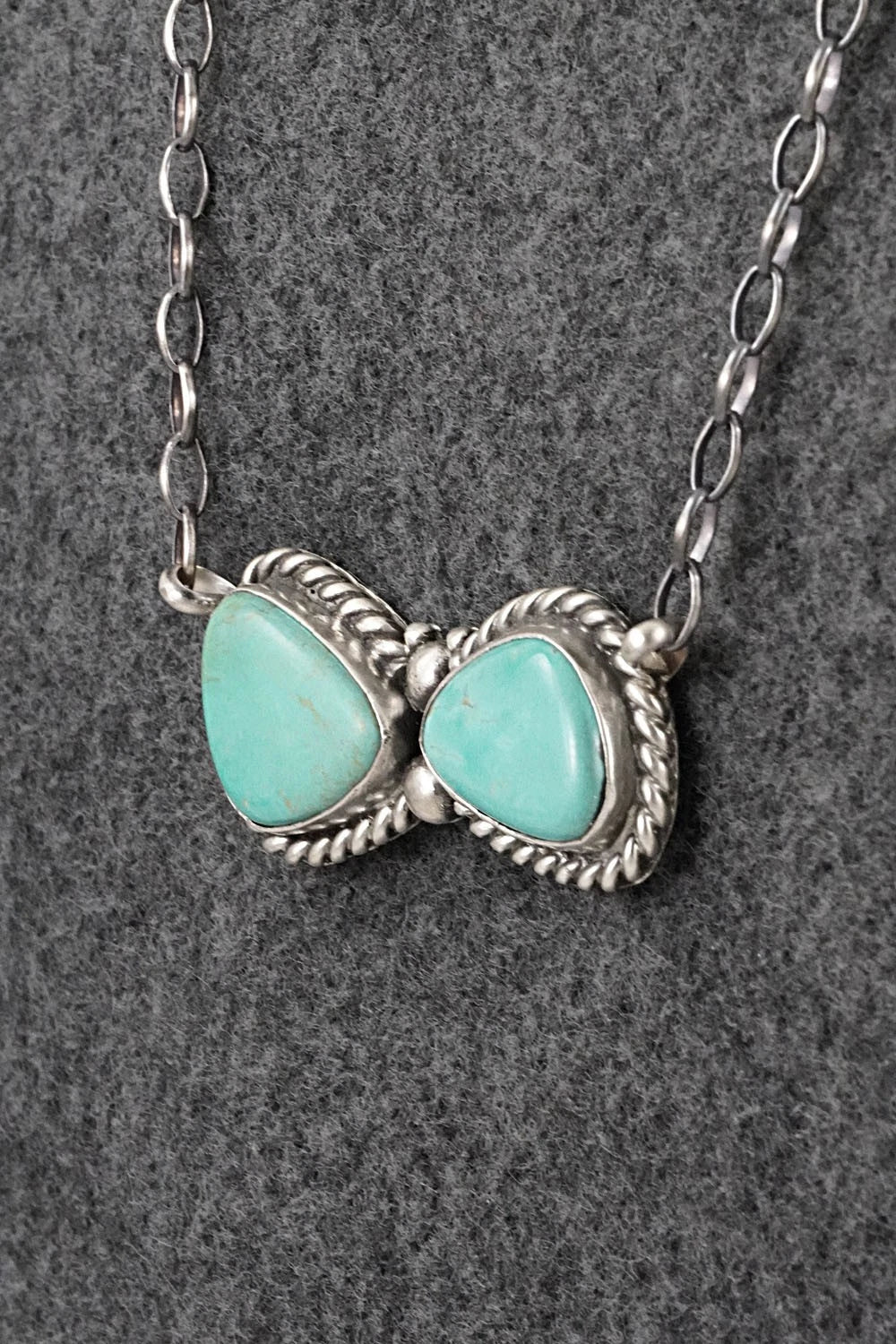 Turquoise & Sterling Silver Necklace - Antwone Brown