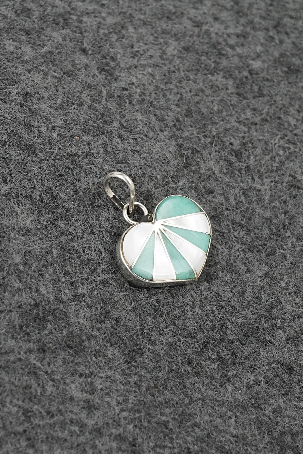 Turquoise, Mother of Pearl & Sterling Silver Pendant - Gina Dosedo