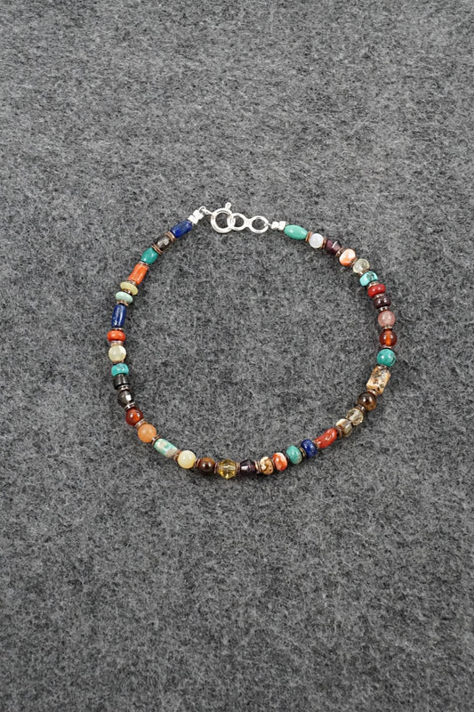 Multi-Stone & Sterling Silver Bracelet - Helen Tsosie