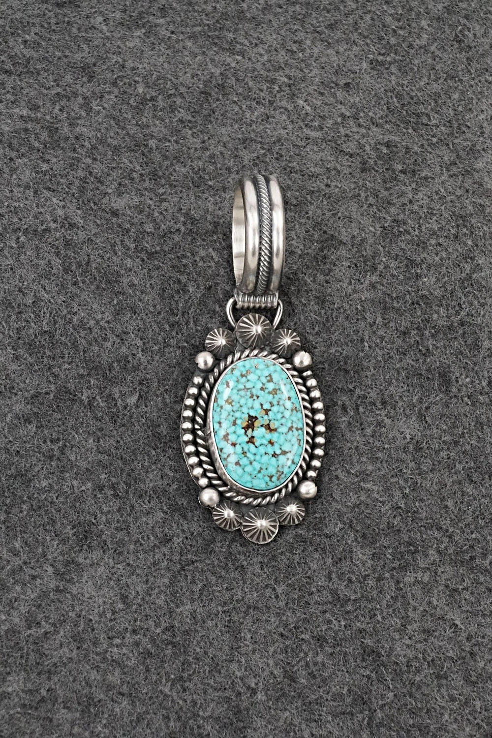 Turquoise & Sterling Silver Pendant - Michael Calladitto