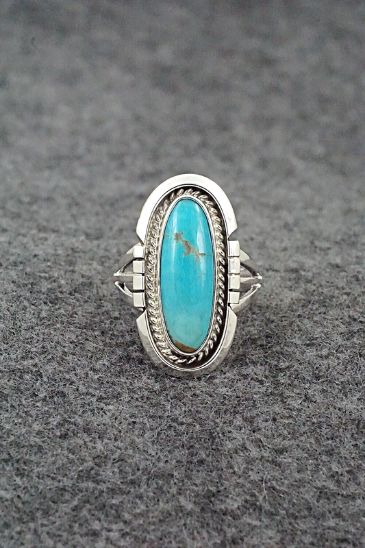 Turquoise & Sterling Silver Ring - Samuel Yellowhair - Size 5.75