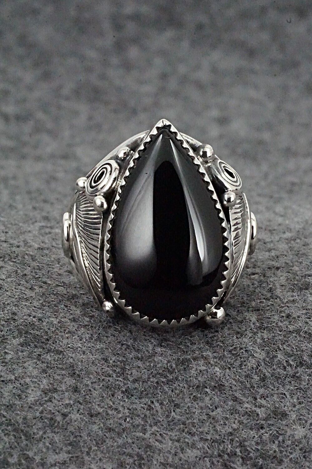 Onyx & Sterling Silver Ring - Darrell Morgan - Size 9
