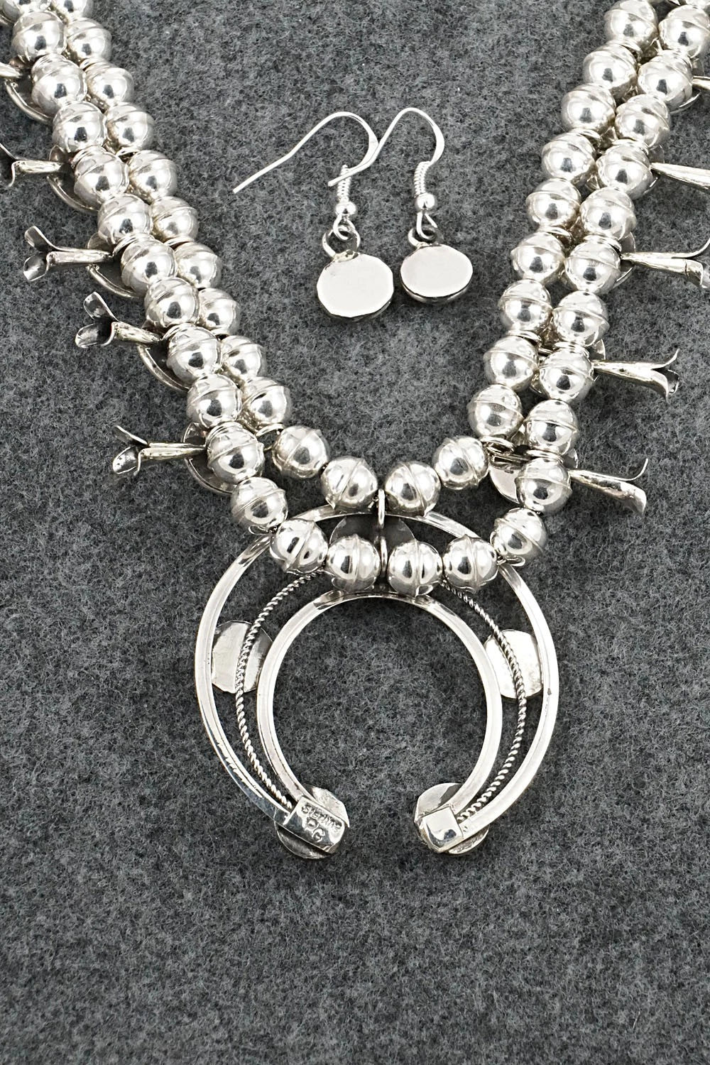 Turquoise & Sterling Silver Squash Blossom Set - Phil Garcia