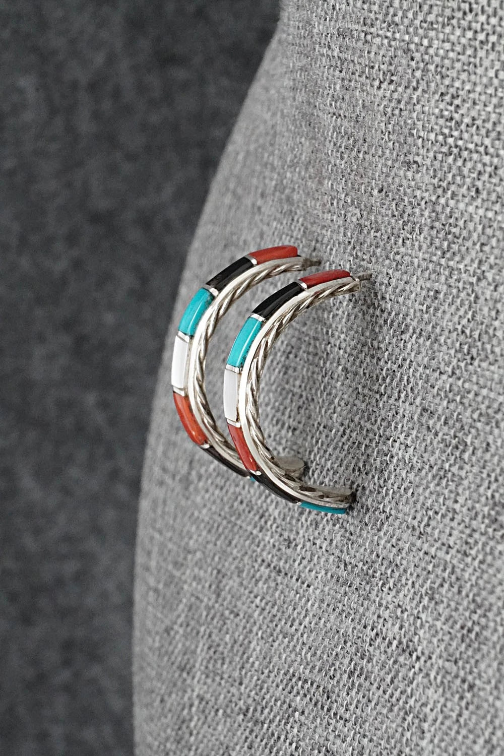 Multi-Stone & Sterling Silver Earrings - Malcolm Chavez