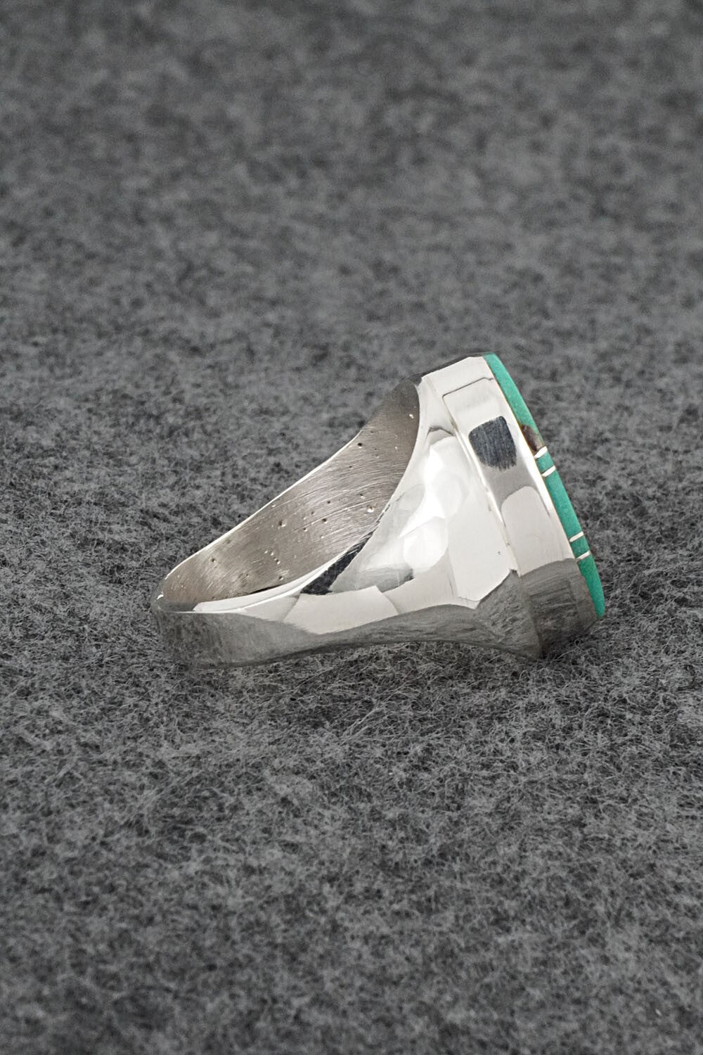 Turquoise & Sterling Silver Ring - Wilbert Gray - Size 11.5