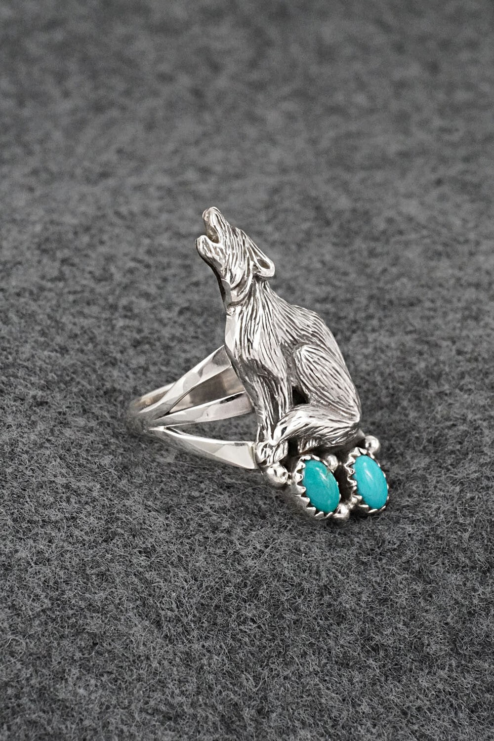 Turquoise & Sterling Silver Ring - Robert Martinez - Size 9.25