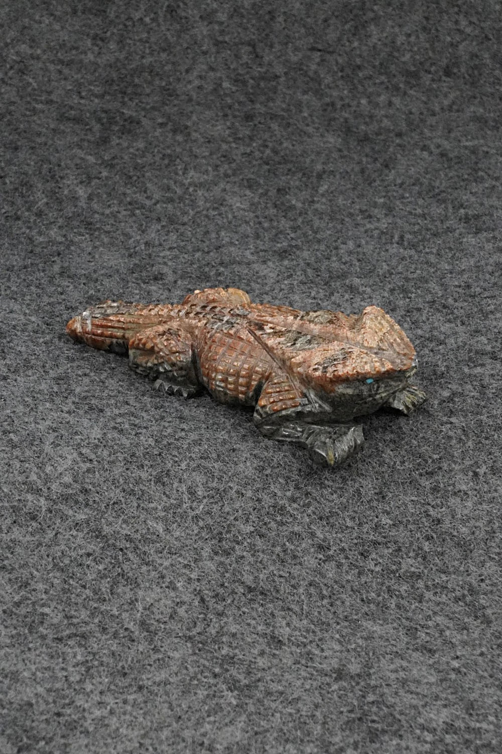 Horned Toad Zuni Fetish Carving - Tony Mackel