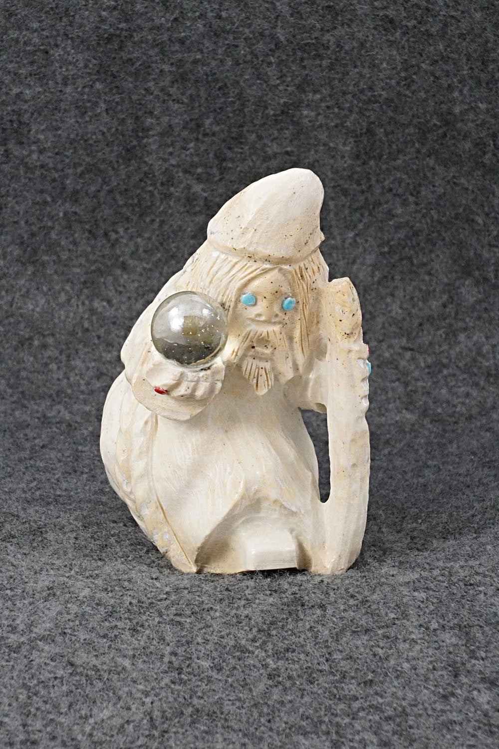 Wizard Zuni Fetish Carving - Derrick Kammasee