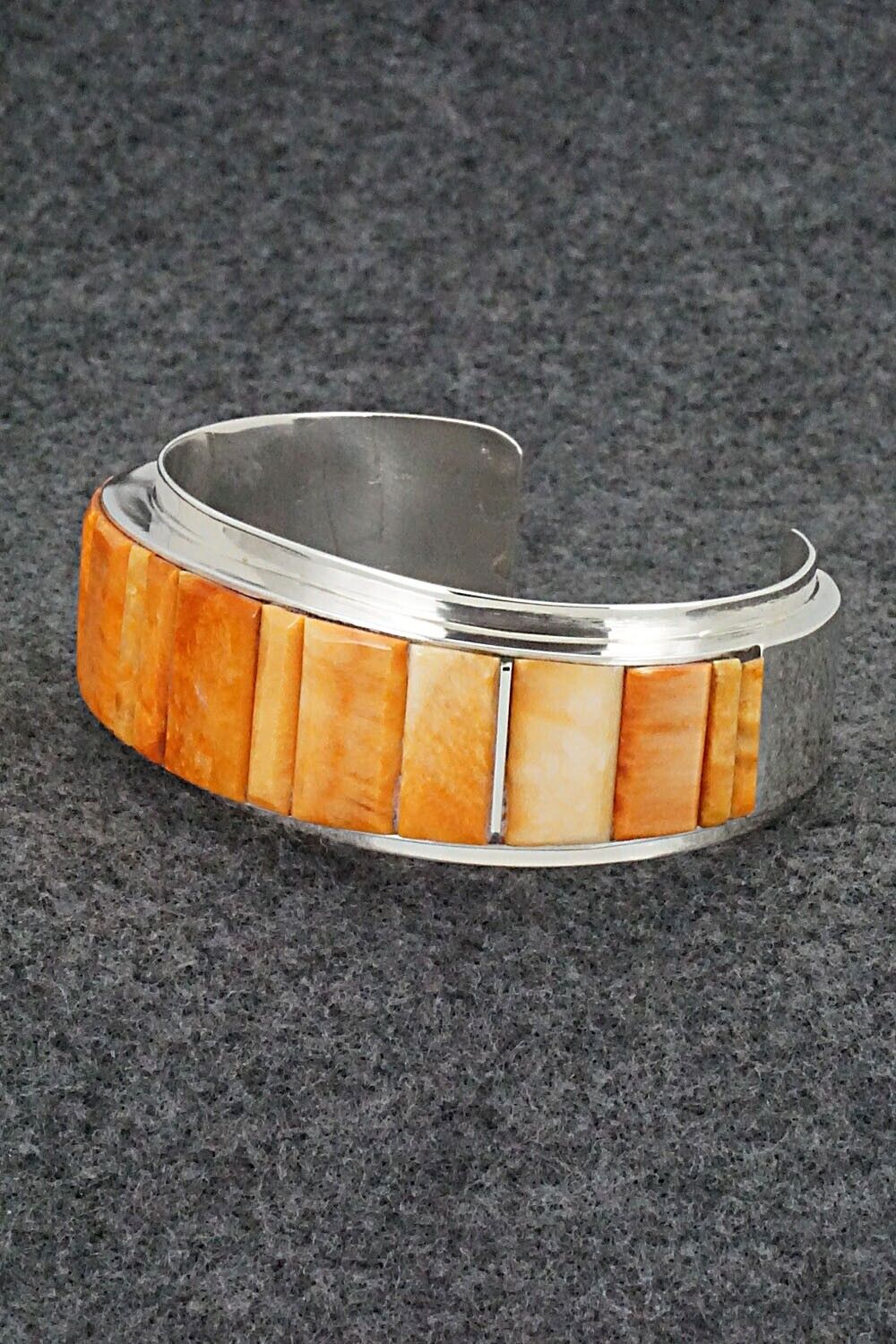 Spiny Oyster & Sterling Silver Bracelet - Harold Smith