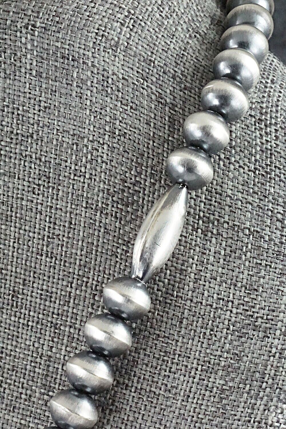 Sterling Silver Navajo Pearl Necklace 18" - Tonisha Haley