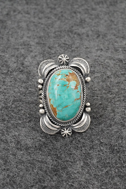 Turquoise & Sterling Silver Ring - Randy Billy - Size 7