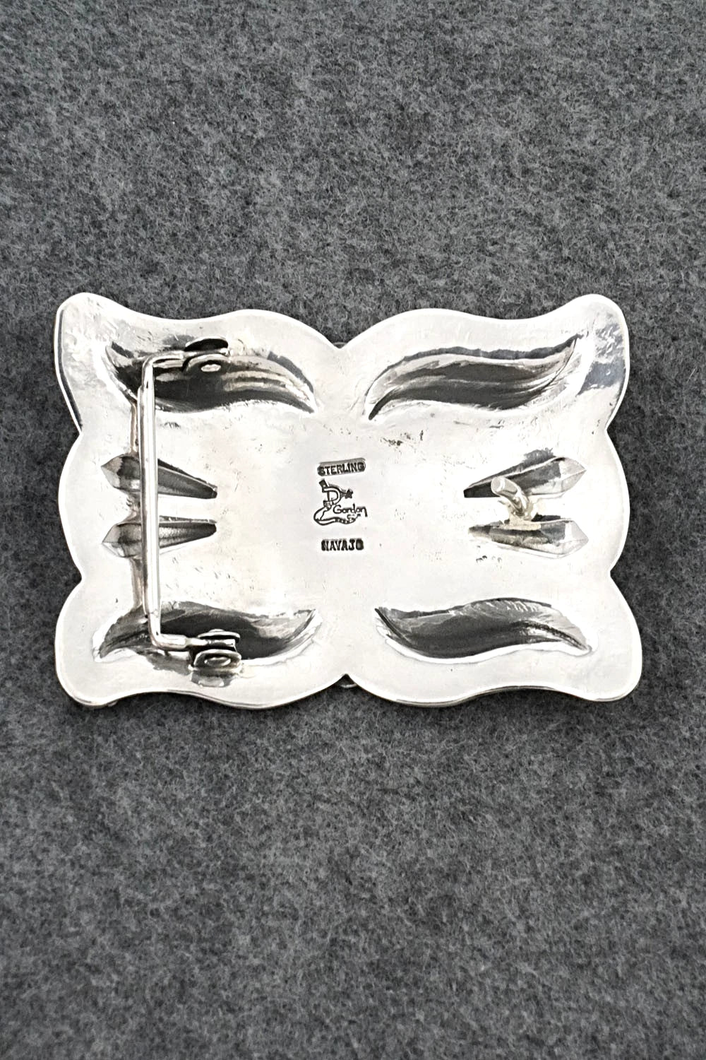 Turquoise & Sterling Silver Belt Buckle - Delbert Gordon