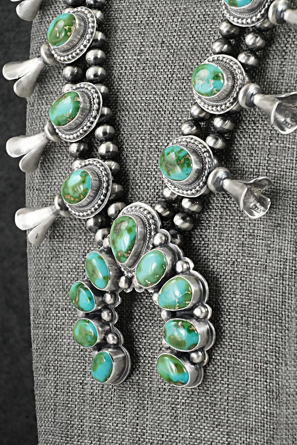 Turquoise & Sterling Silver Squash Blossom Set - Randy Boyd