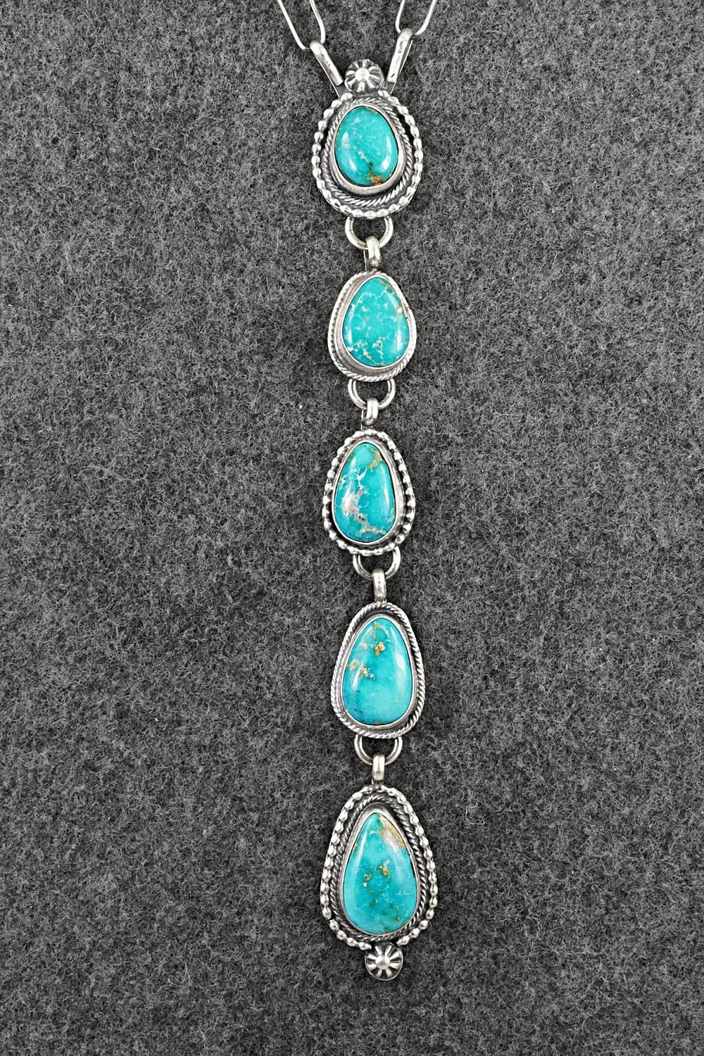 Turquoise & Sterling Silver Necklace - Bobby Johnson