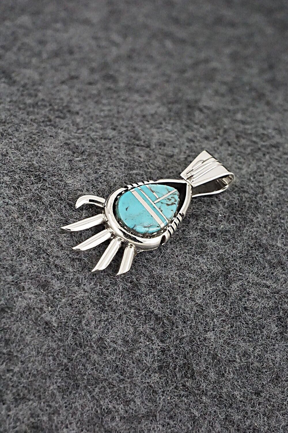 Turquoise & Sterling Silver Pendant - James Manygoats
