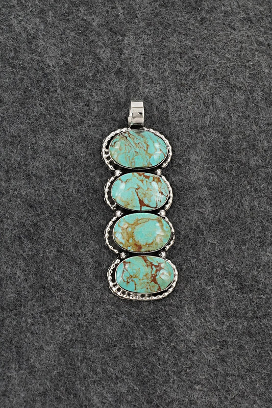 Turquoise & Sterling Silver Pendant - Marie Bahe