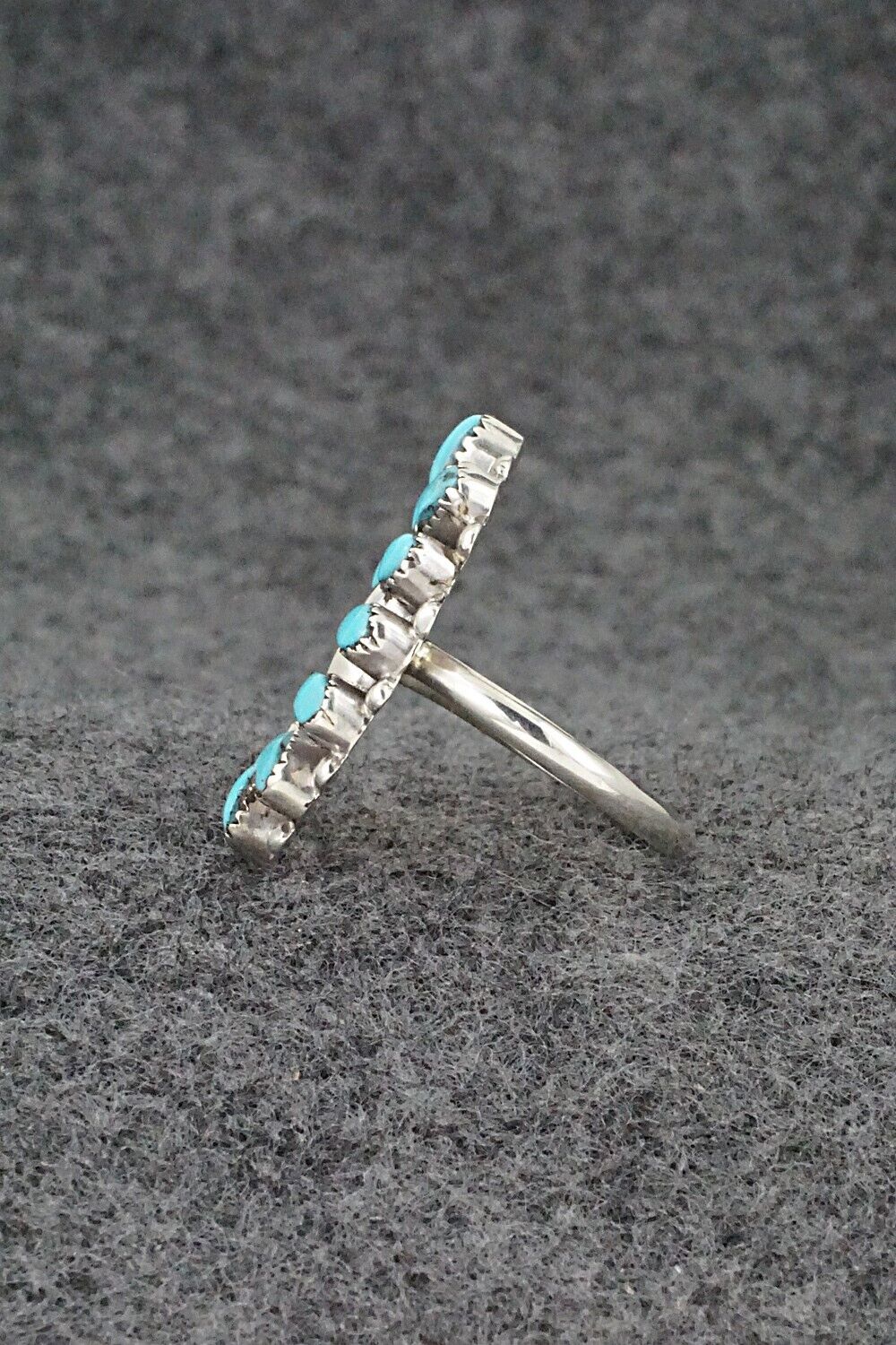 Turquoise & Sterling Silver Ring - Mary Chavez - Size 7.25