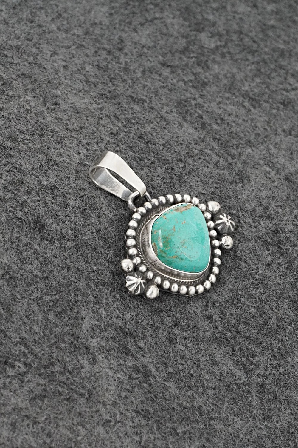 Turquoise & Sterling Silver Pendant - Darrin Livingston