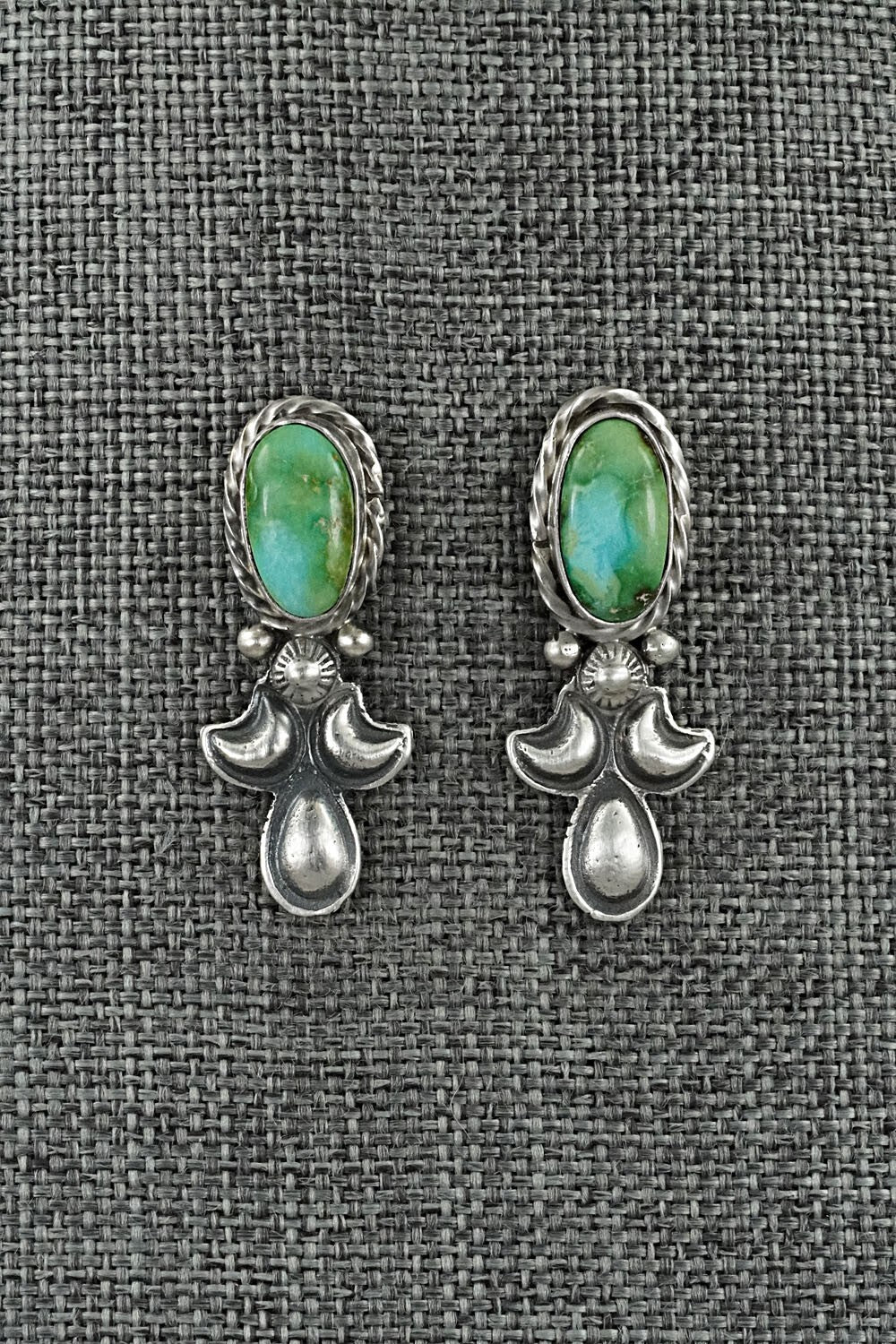 Turquoise & Sterling Silver Mini Squash Blossom Set - Adrienne Gordon
