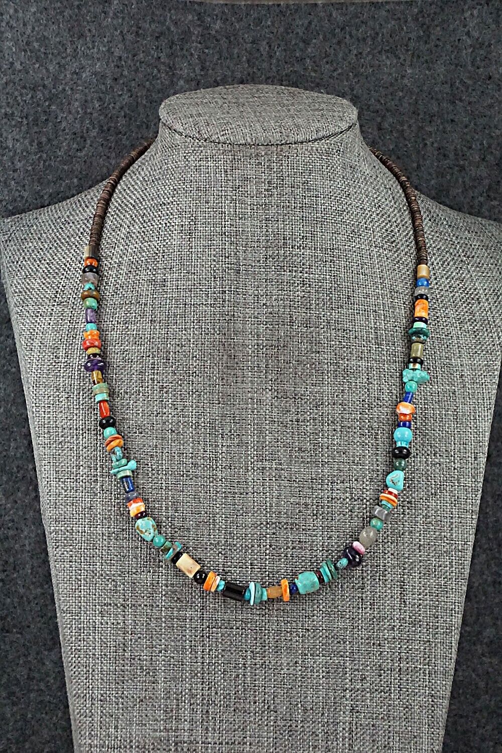 Multi-Stone and Sterling Silver Necklace - Helen Tsosie