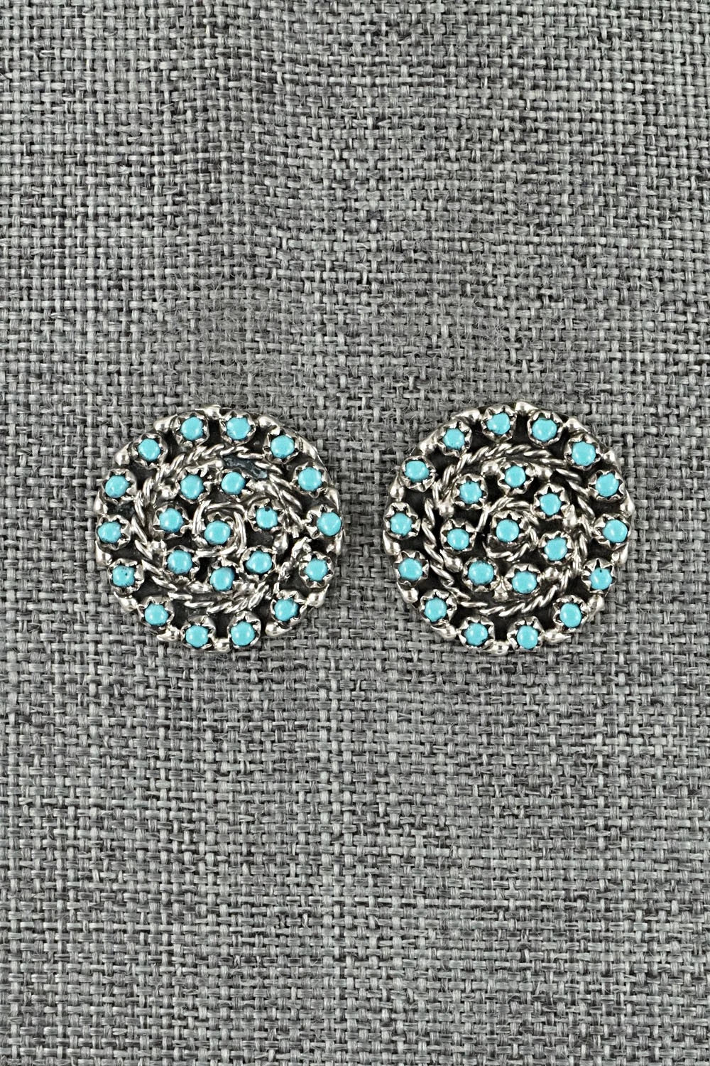 Turquoise & Sterling Silver Earrings - Randy Hooee