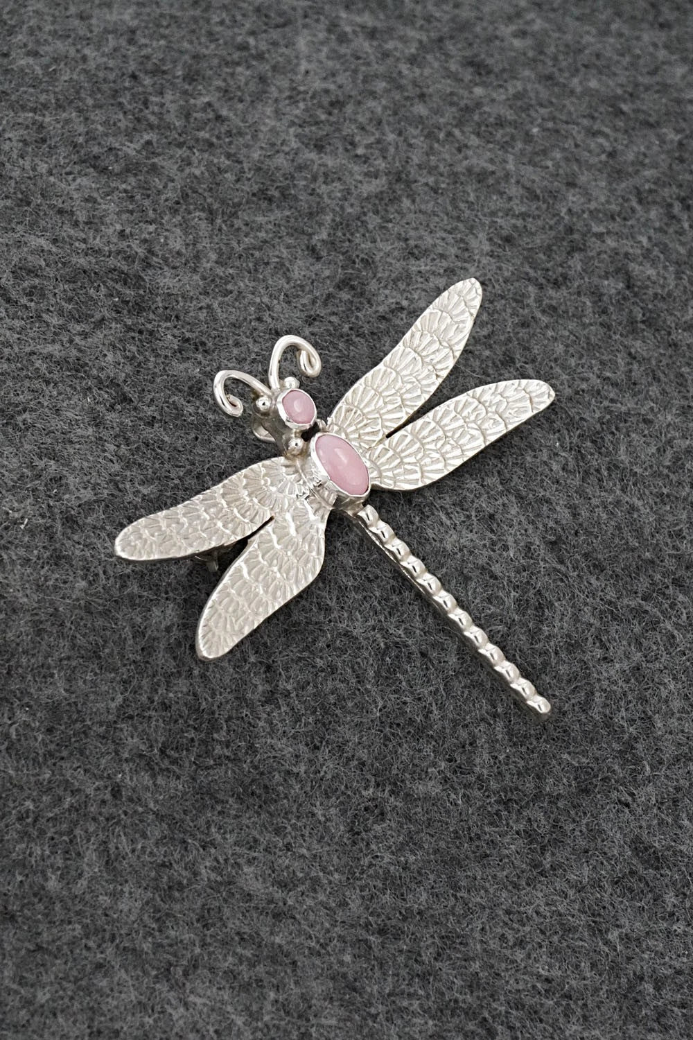 Pink Conch & Sterling Silver Pendant/Pin - Lee Charley