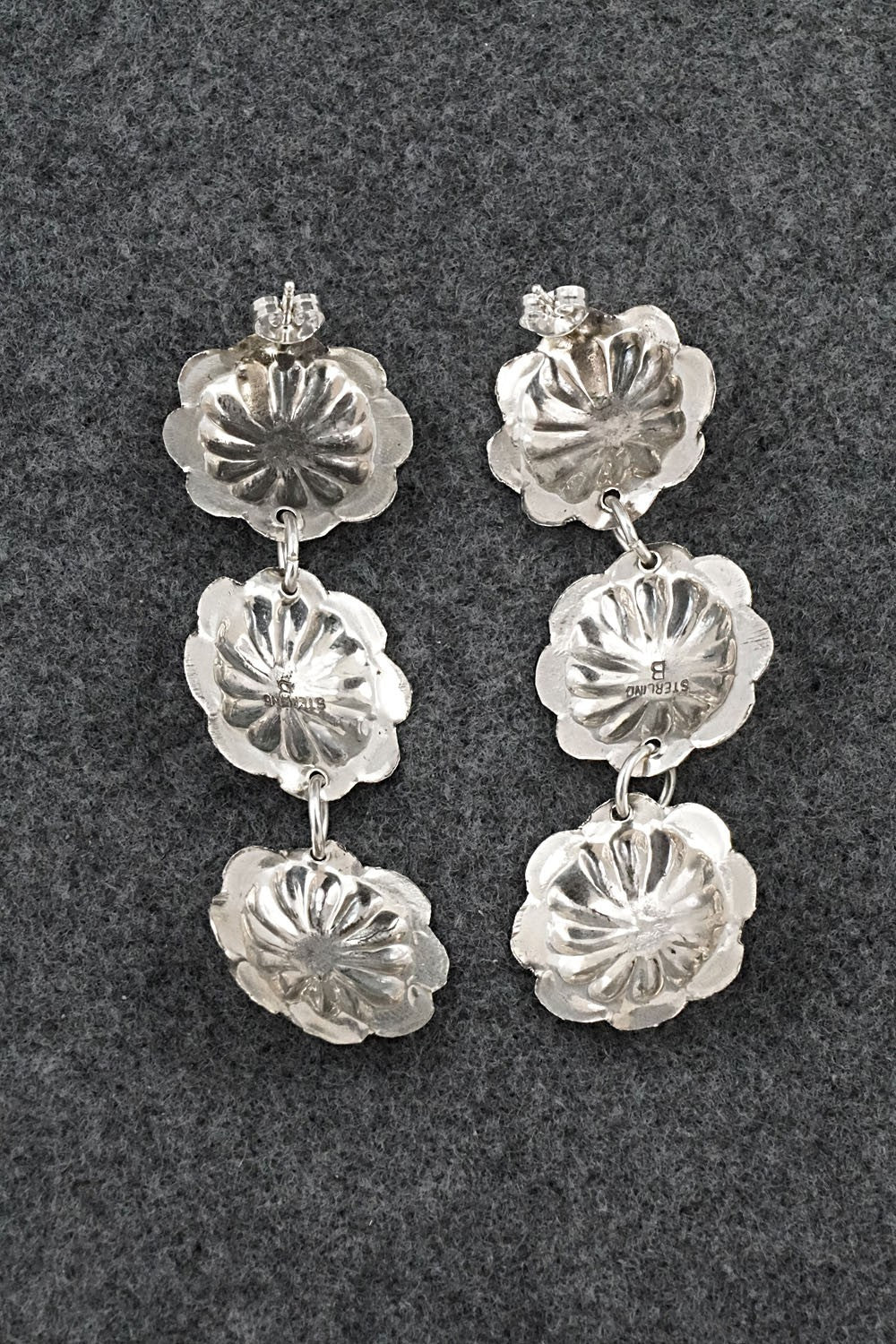 Turquoise and Sterling Silver Earrings - Joan Begay