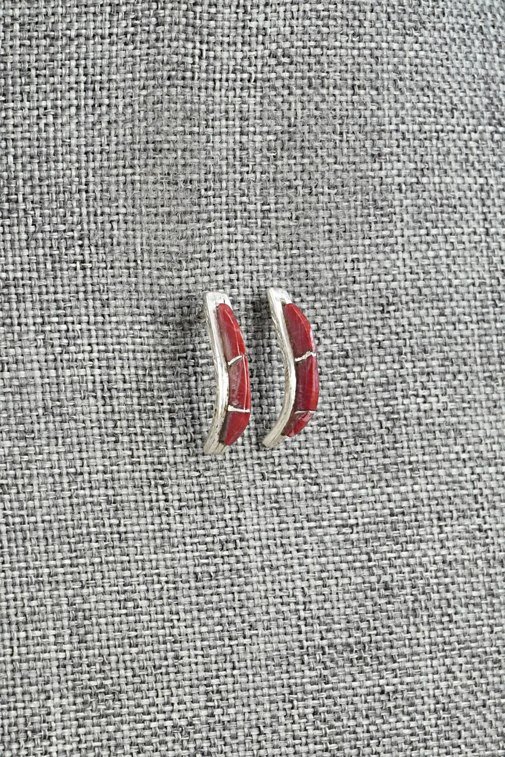 Coral & Sterling Silver Earrings - Kent Lonjose