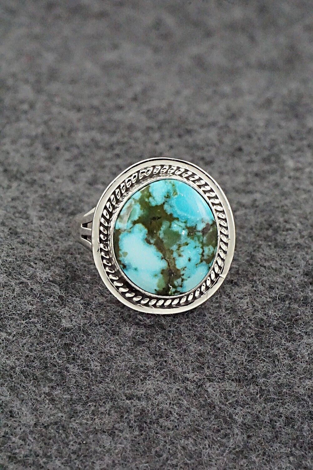 Turquoise & Sterling Silver Ring - Daniel Benally - Size 8.75