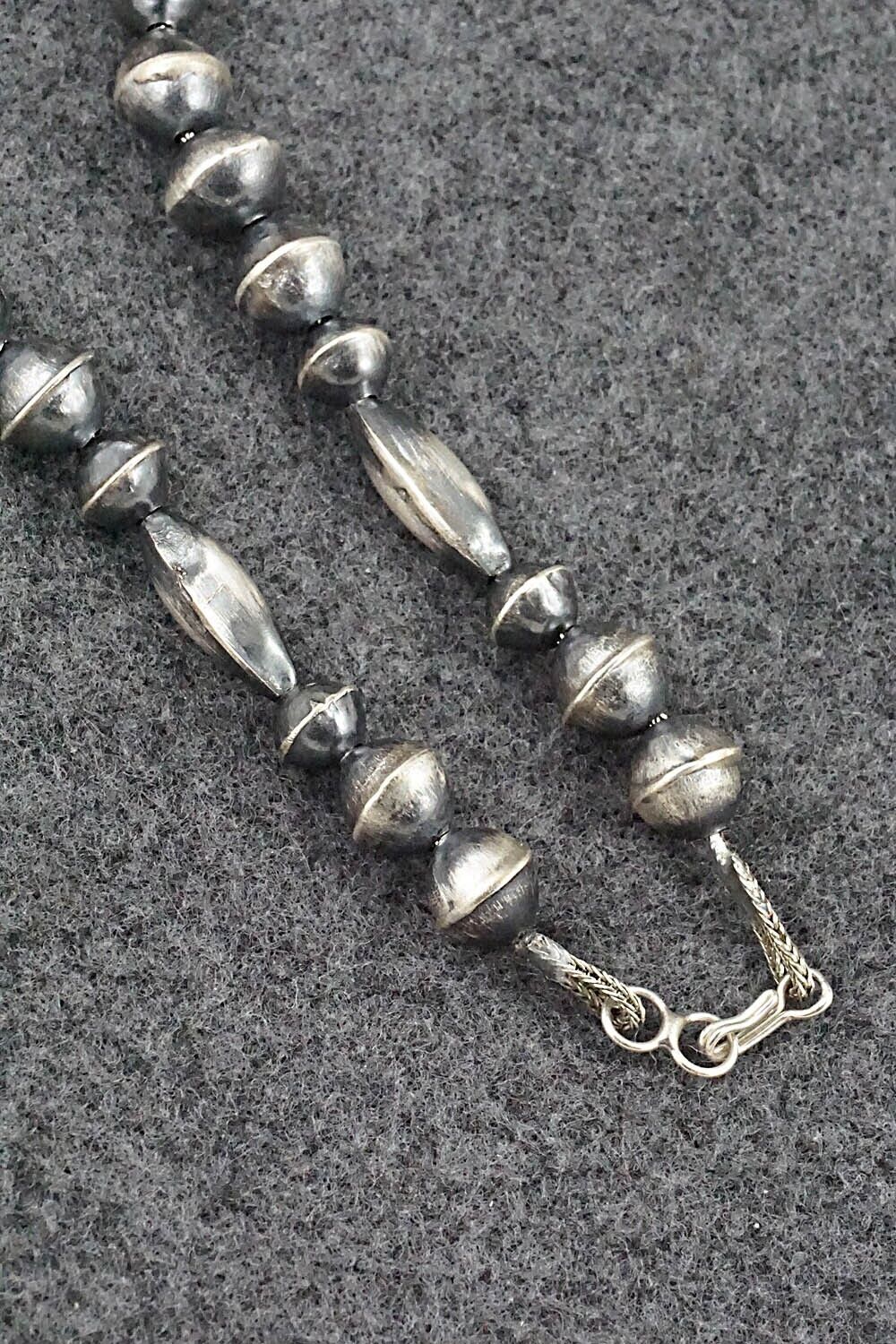 Sterling Silver Navajo Pearl Necklace 30" - Vintage