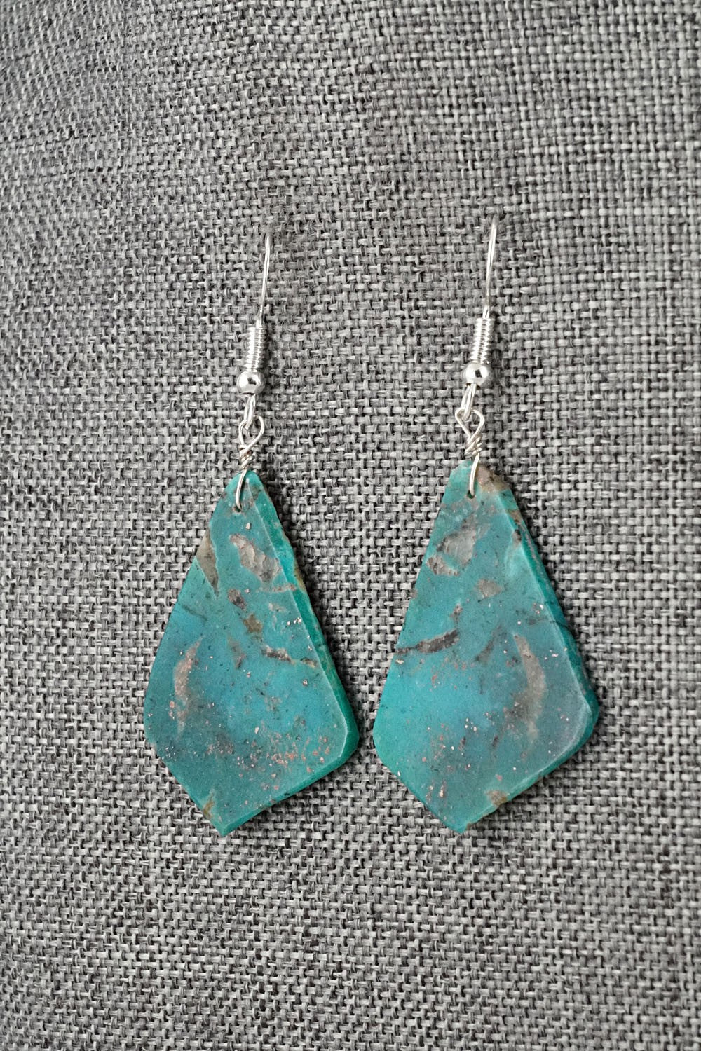 Turquoise & Sterling Silver Earrings - Louise Pete