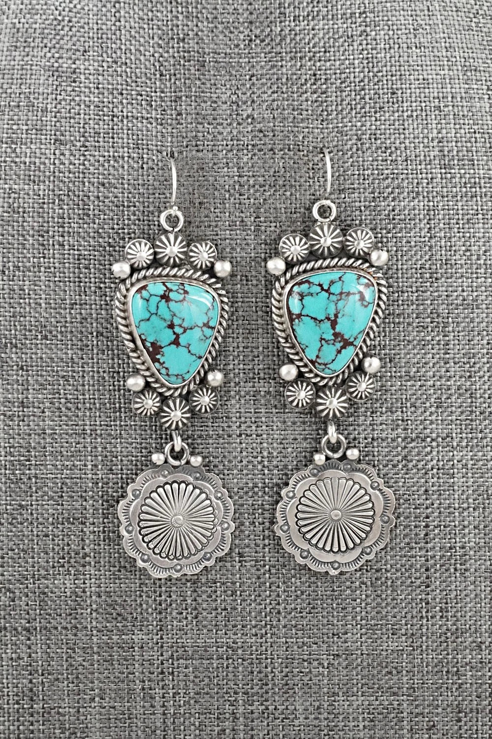 Turquoise & Sterling Silver Earrings - Michael Calladitto