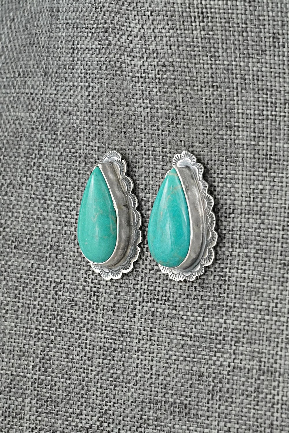 Turquoise & Sterling Silver Earrings - Carlos Francisco