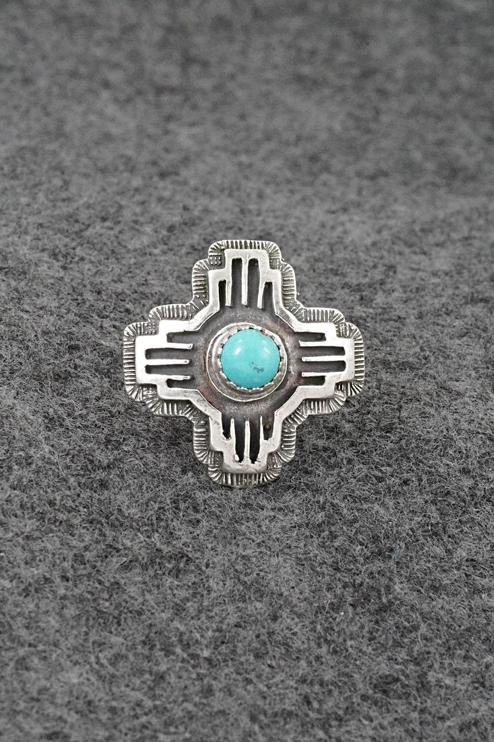 Turquoise and Sterling Silver Ring - Letricia Largo - Size 6.5