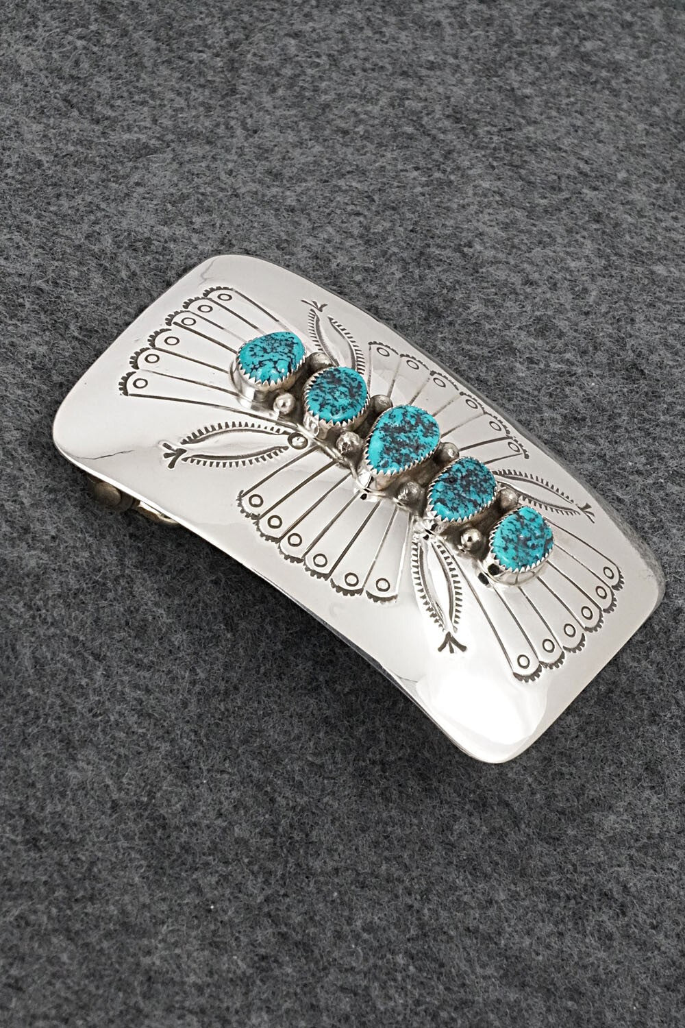 Turquoise & Sterling Silver Belt Buckle - Jolene Begay