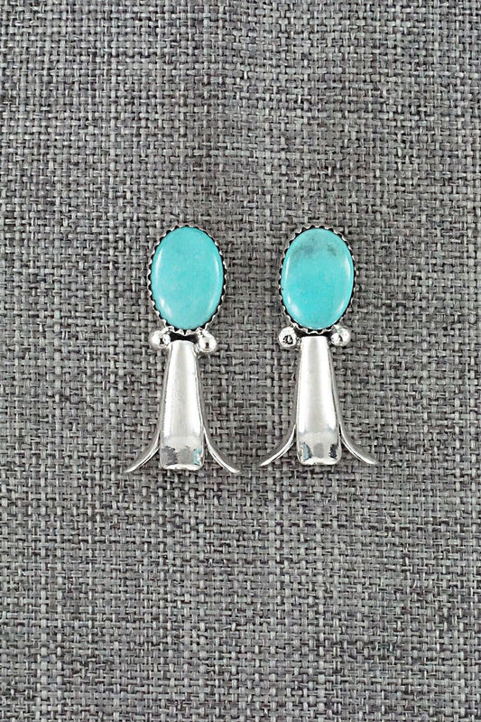Turquoise & Sterling Silver Blossom Earrings - Jameson Garcia