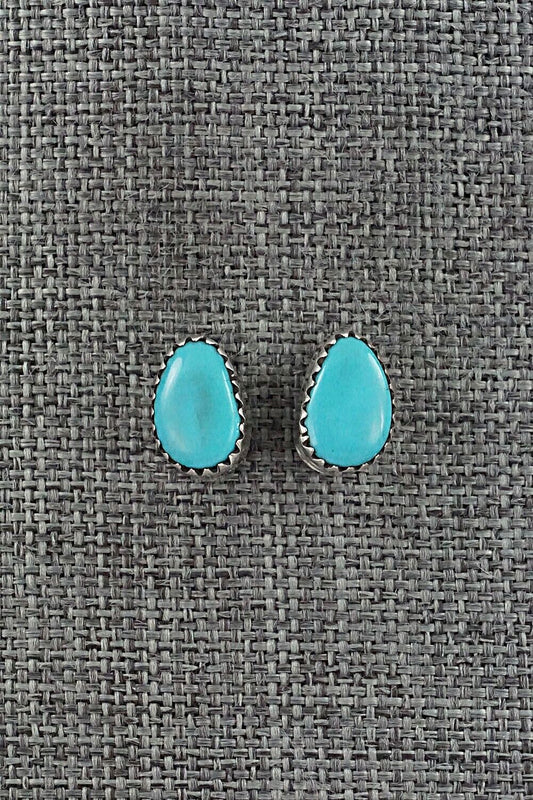 Turquoise & Sterling Silver Earrings - Theresa Smith