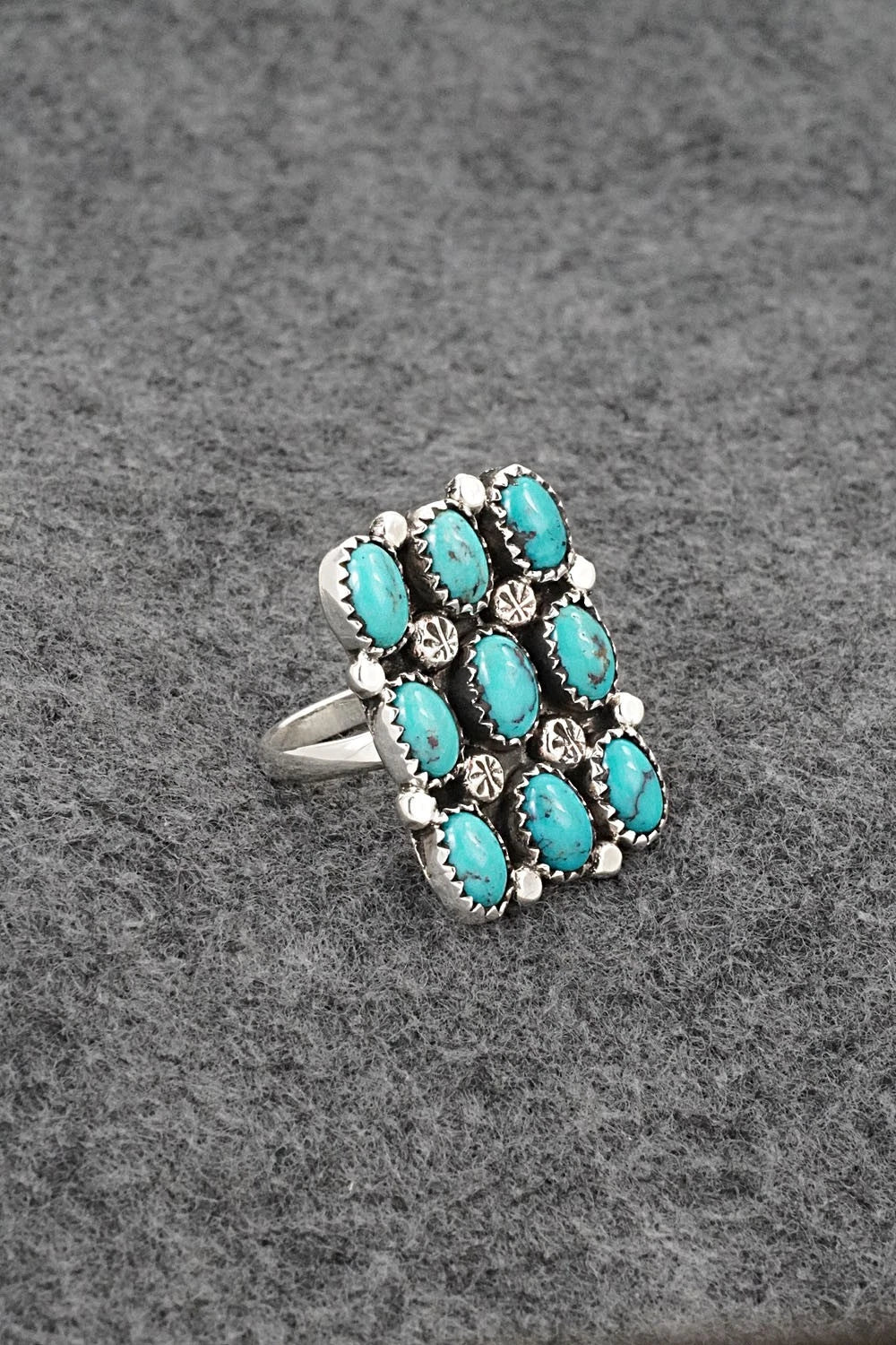 Turquoise & Sterling Silver Ring - Priscilla Reeder - Size 7