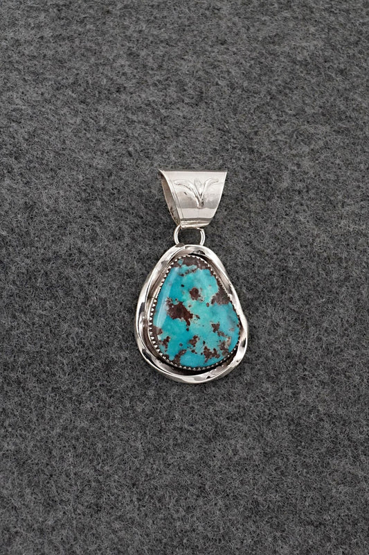Turquoise & Sterling Silver Pendant - Ernest Hawthorne