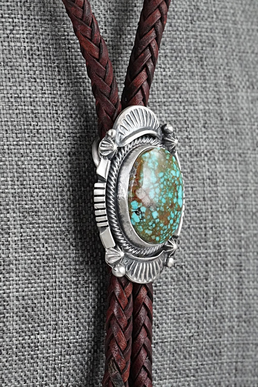 Turquoise & Sterling Silver Bolo Tie - Bob Becenti